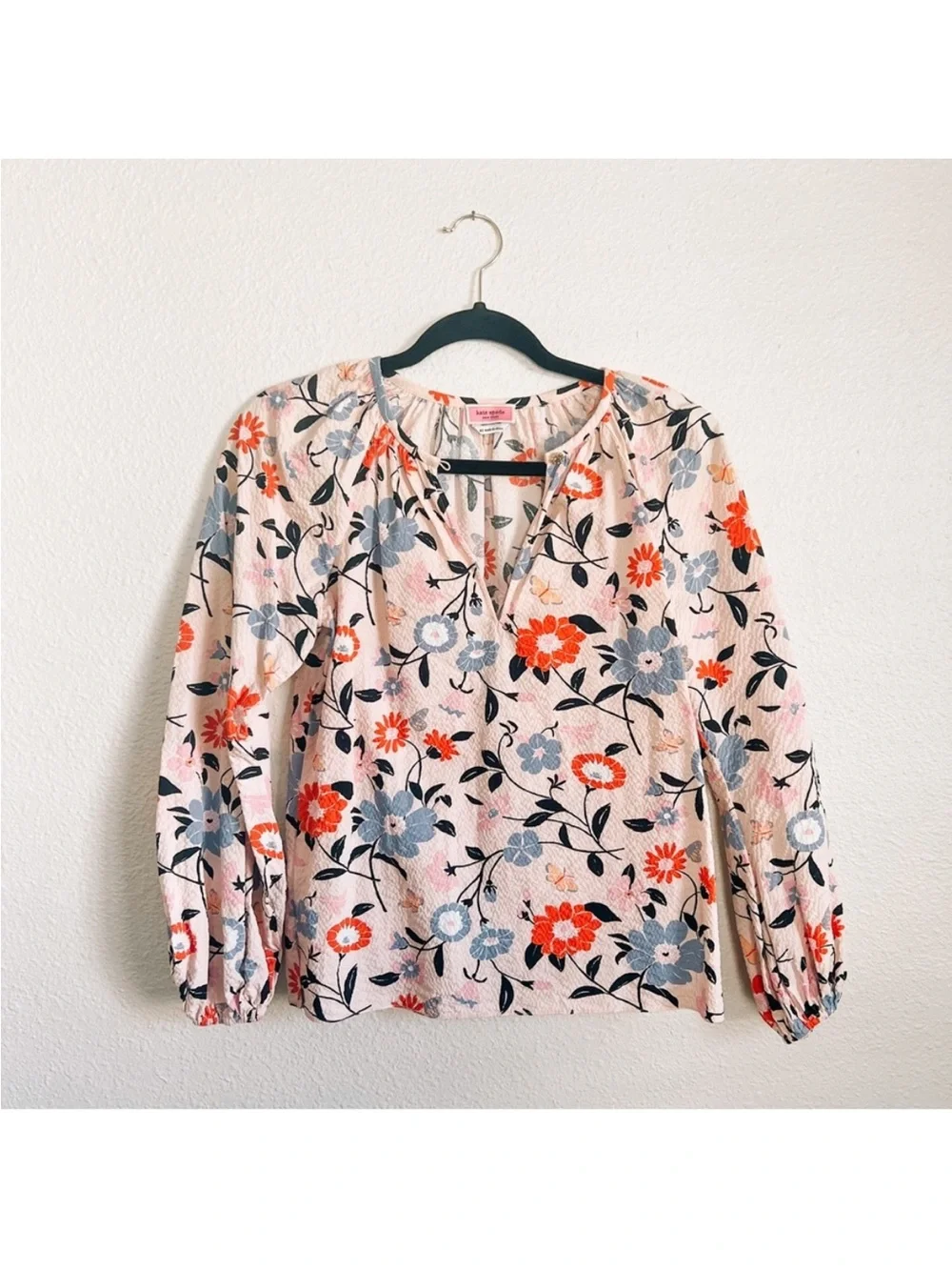 Kate spade floral seersucker top